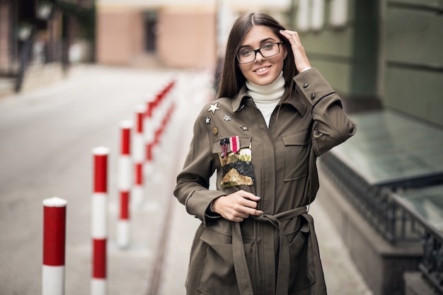 Woman in a jacket