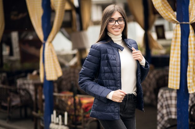 Woman in a jacket