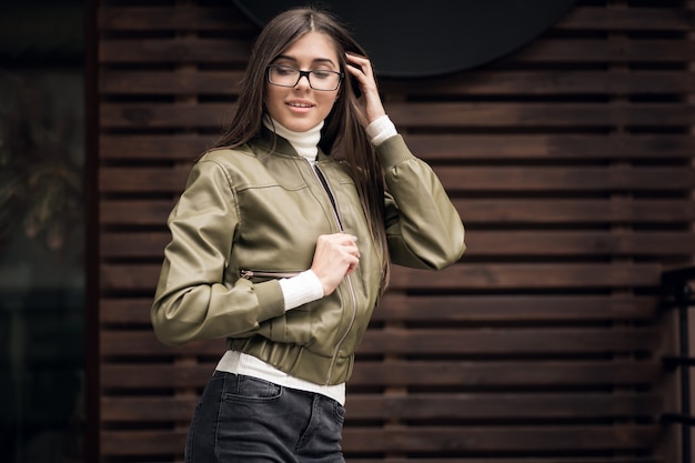 woman in a jacket