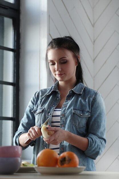 Woman at kitchen