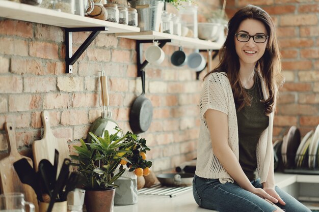 Woman in the kitchen