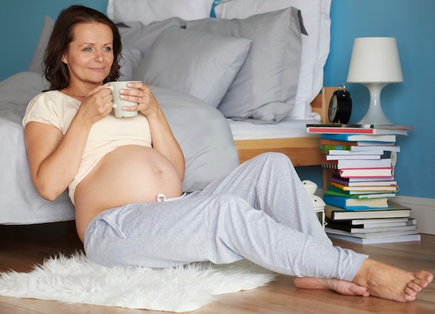 Woman in last month of her pregnance
