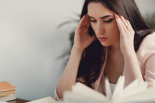 Woman in the library