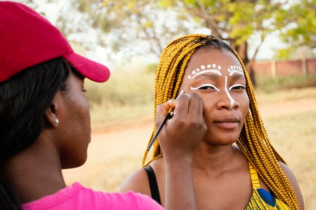 Woman make up for carnival