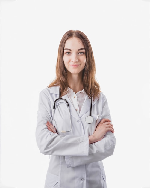 Woman in medic uniform portrait