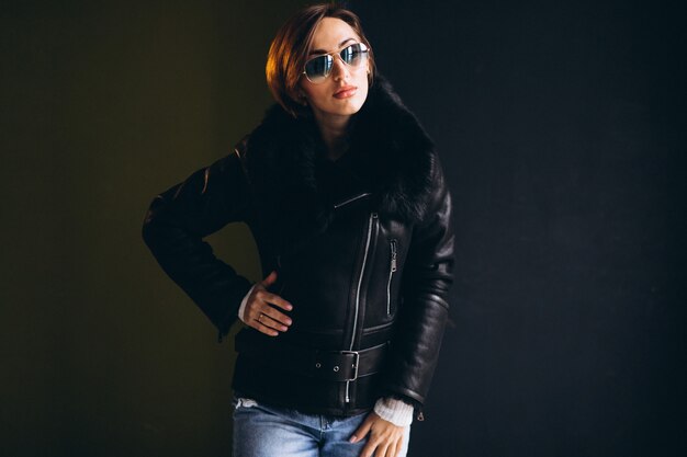 woman model demonstrating winter cloths 
