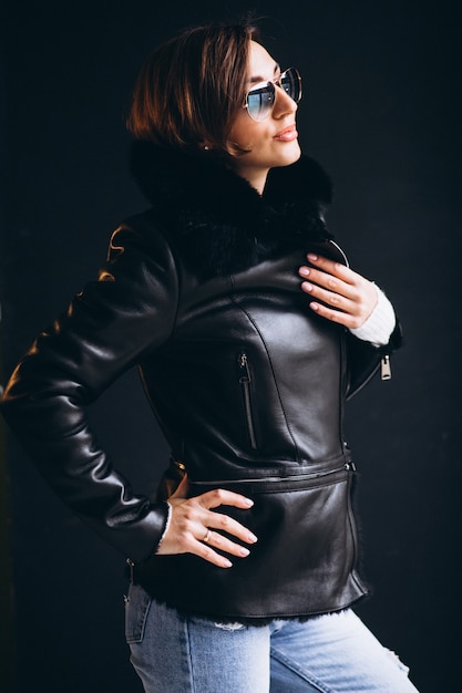 Woman model demonstrating winter cloths
