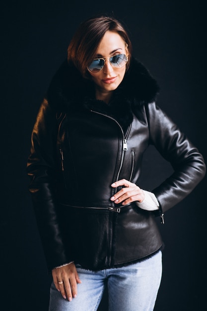 Woman model demonstrating winter cloths