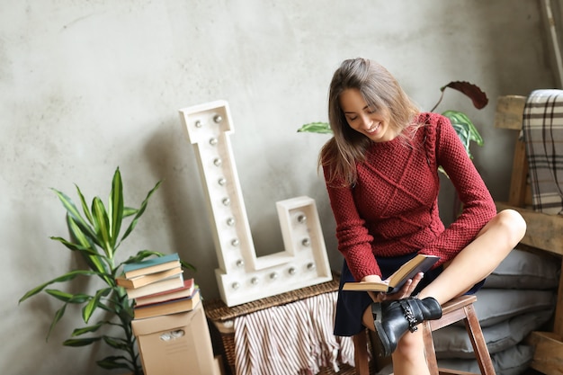 Woman at new home