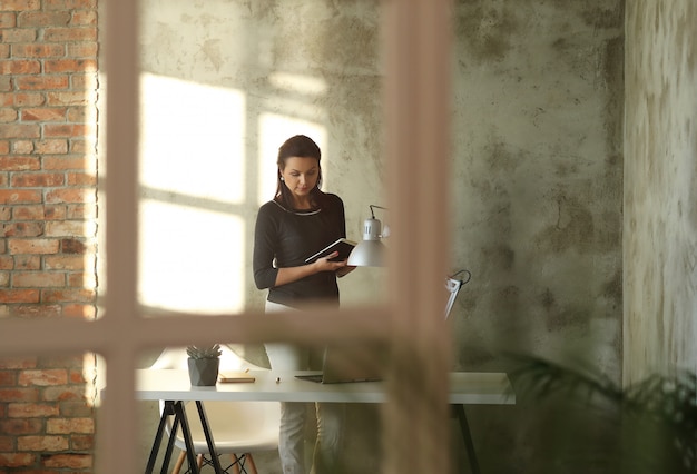 Free photo woman at office