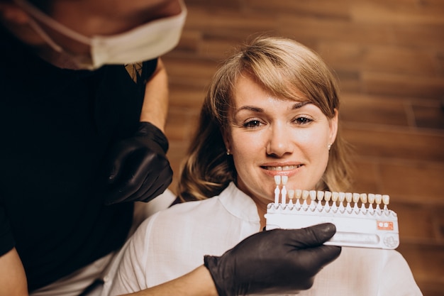 Woman patient visiting dentist