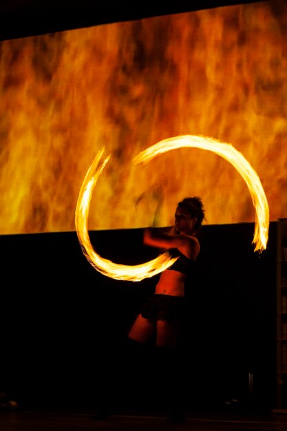 Woman playing with flames