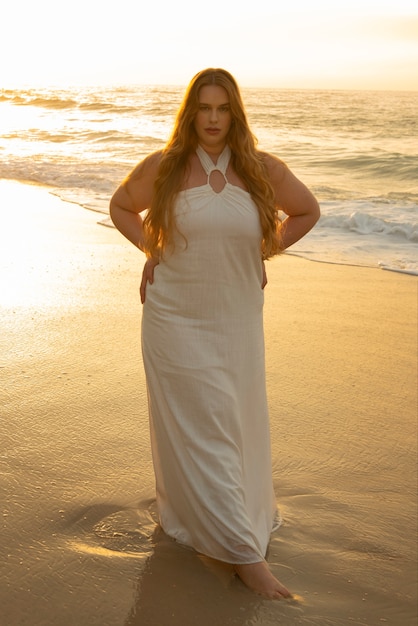 Free photo woman portraing greek goddess