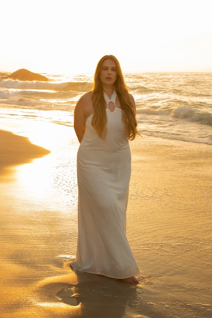 Free photo woman portraing greek goddess