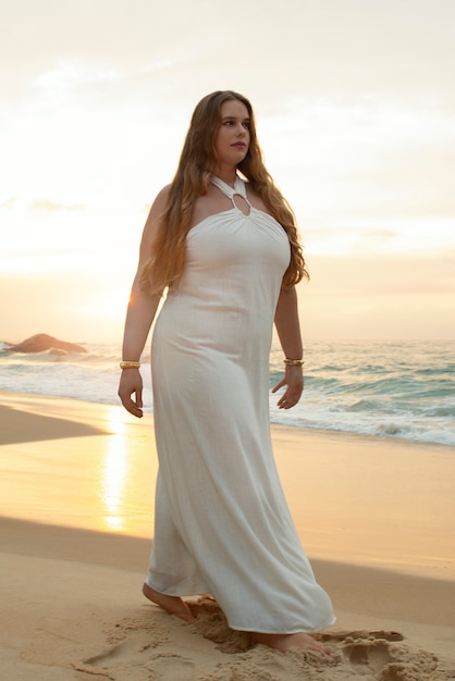 Woman portraing greek goddess