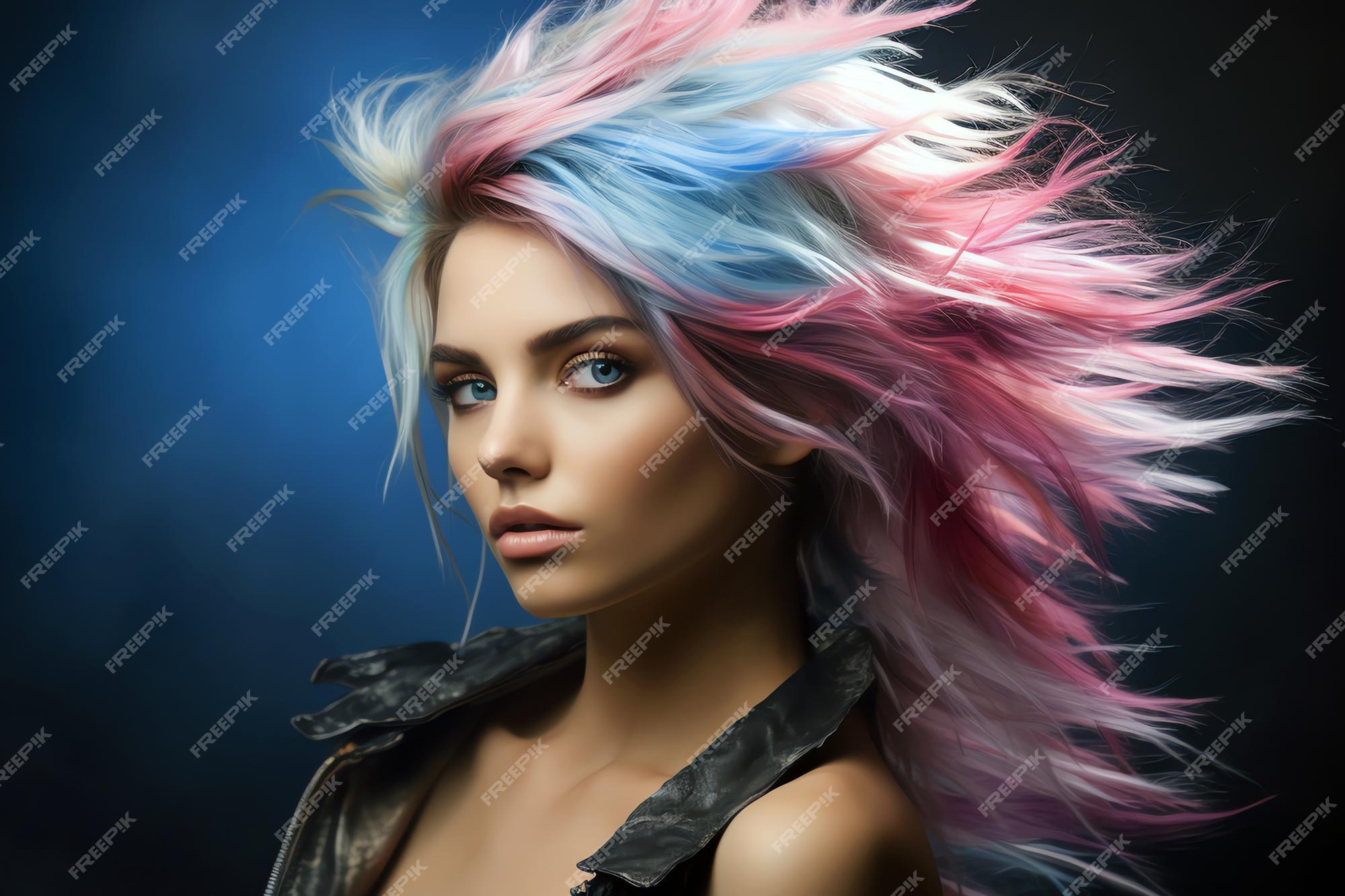 4. Celebrities Rocking Pink and Blue Hair Curls - wide 9