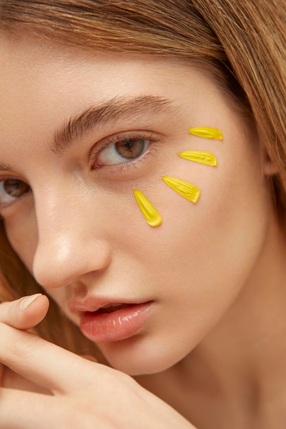 Woman posing close up