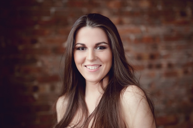 Woman posing at home