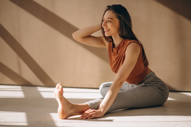 Woman practising yoga