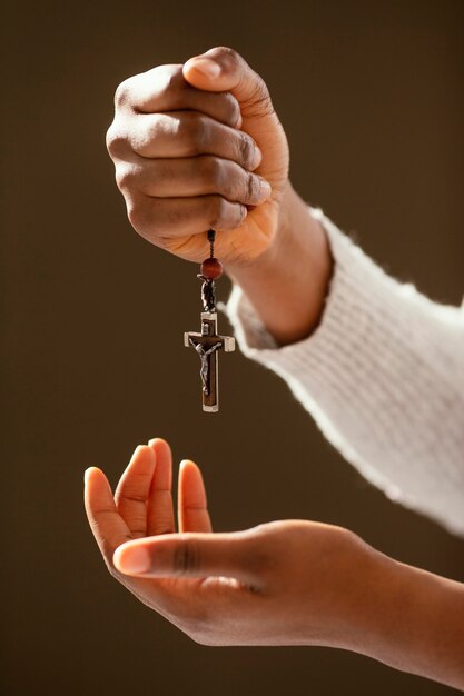 Woman praying for her loved ones