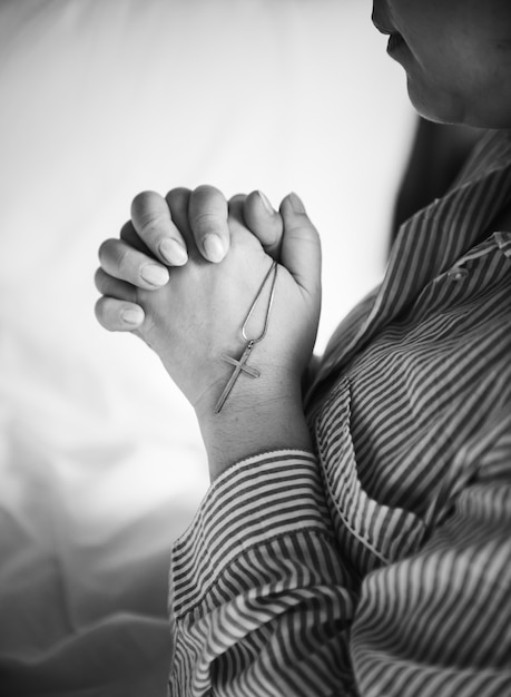 A woman praying