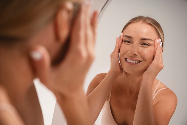 Woman preparing for cosmetic surgery