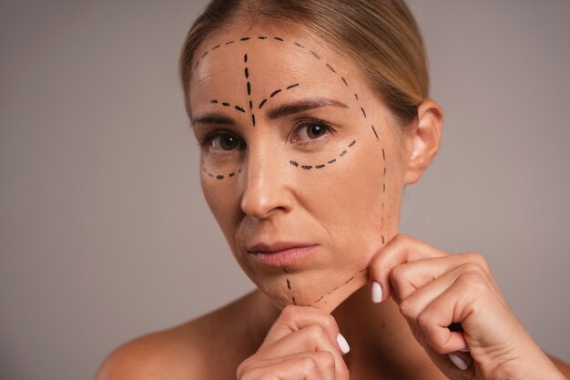 woman preparing for cosmetic surgery