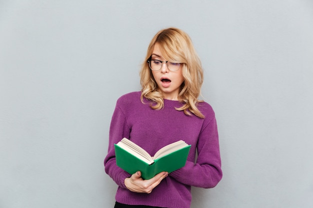 Woman reading book