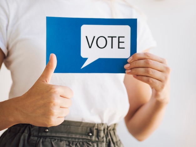 Woman ready to vote 