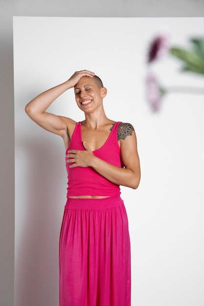 유방암 후 회복 중인 여성