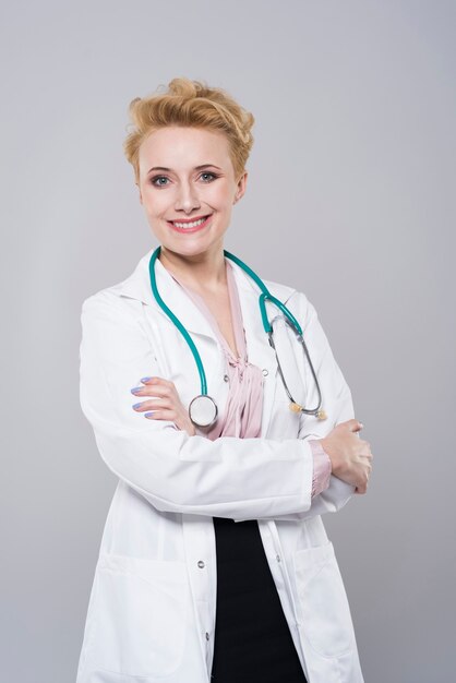 Woman in a role of a doctor