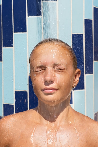 Woman in shower