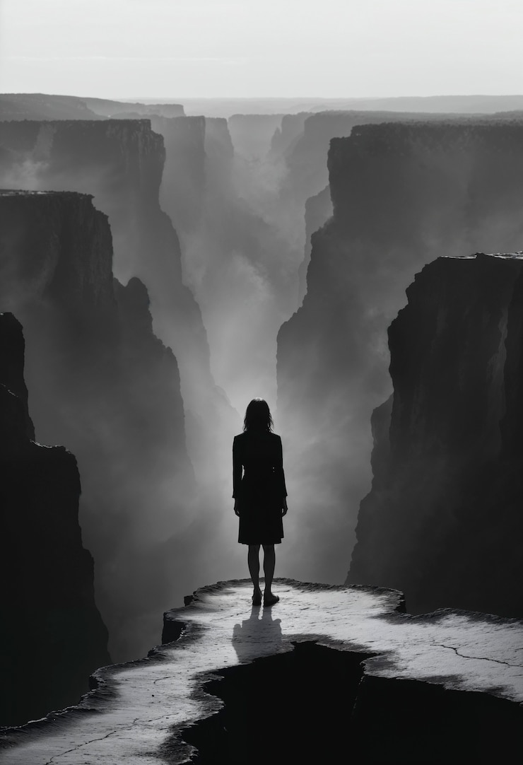 Free Photo woman showing sadness in lonely place