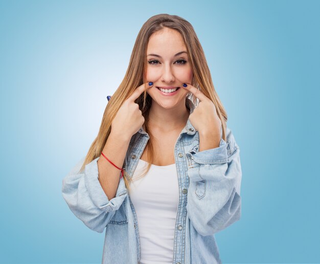 Woman smiling