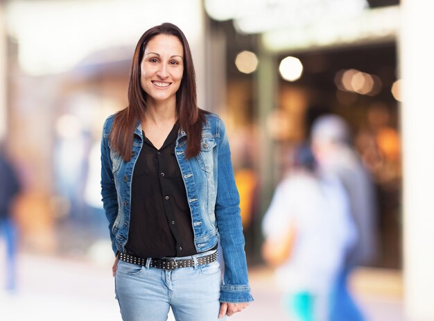 Woman smiling