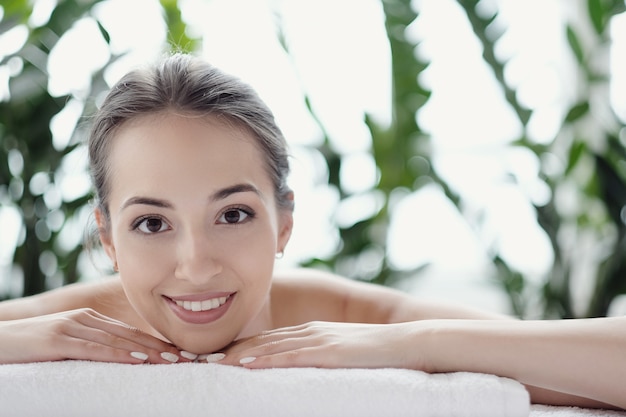 Woman in spa salon