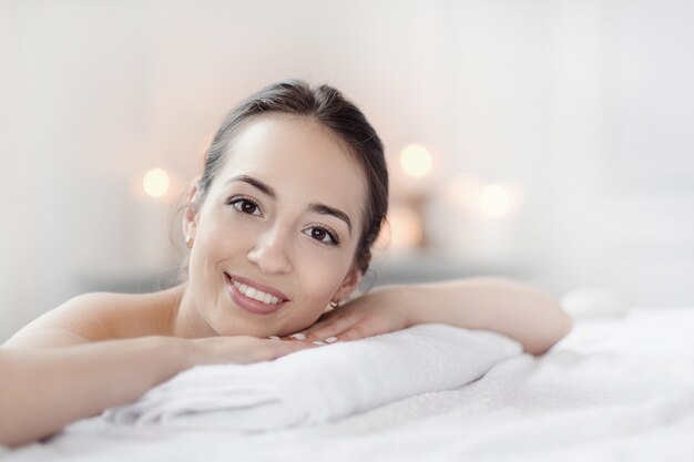 Woman in spa salon