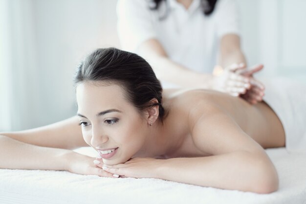 Woman in spa salon