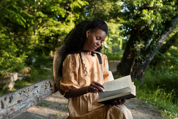 Woman spending time in nature