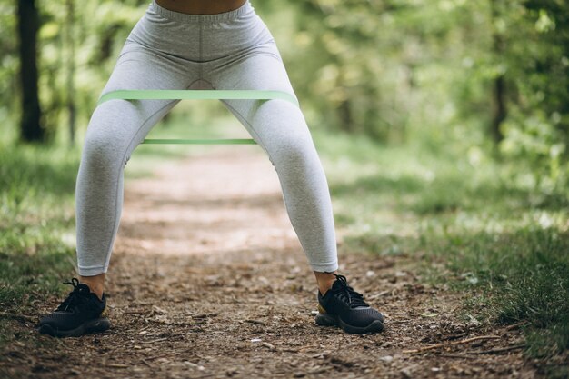 Woman sport stretching