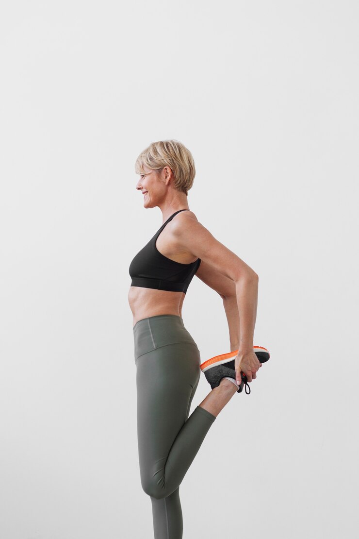 Free Photo woman stretching
