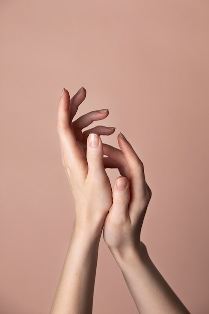 Woman taking care of her nails