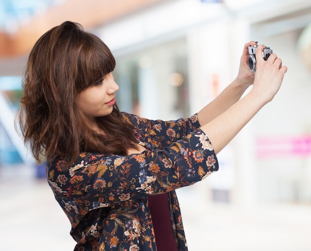 Woman taking a photo