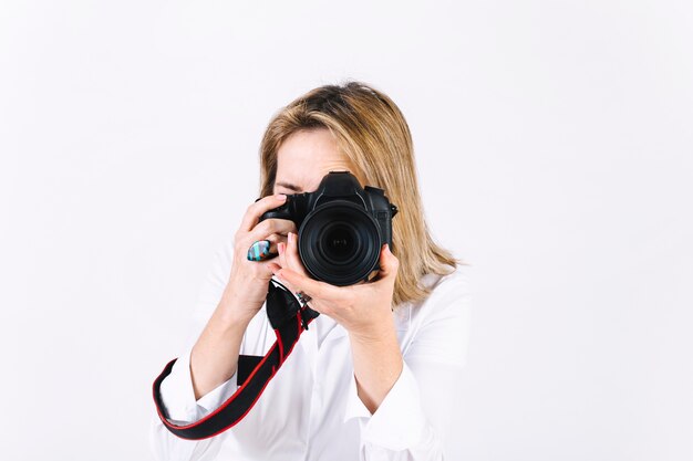 Woman taking pictures