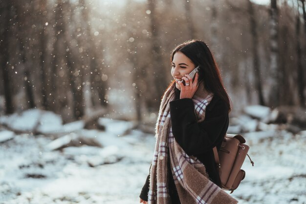 Woman talking on mobile phone