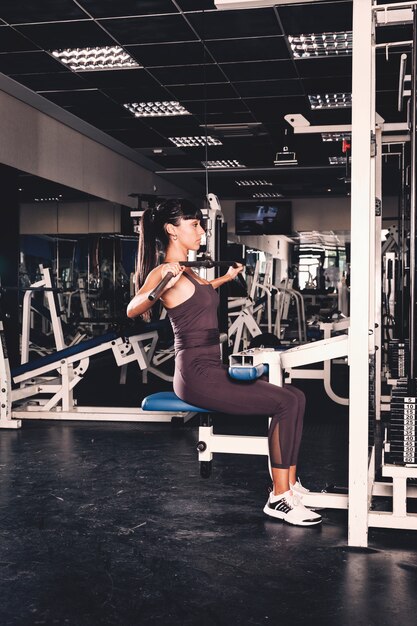 Woman training in gym