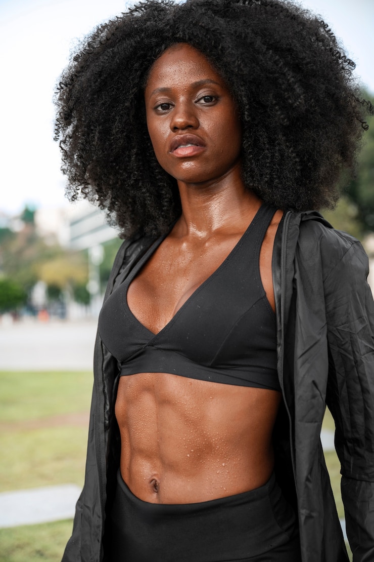 Free Photo woman training  outdoors