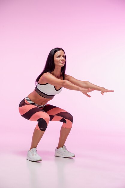 Woman training in sportswear