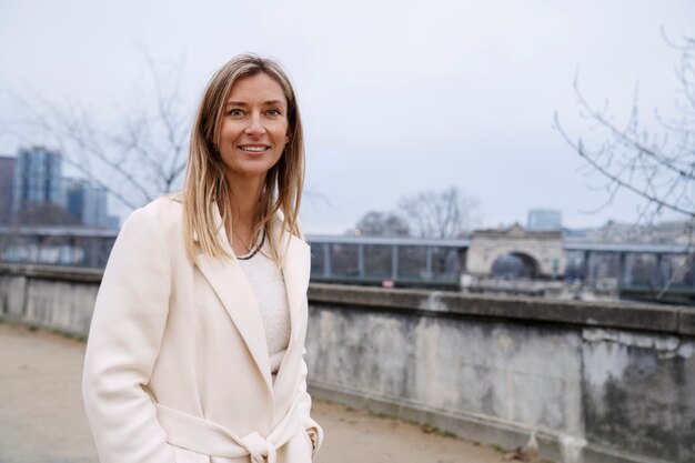 Woman traveling in paris