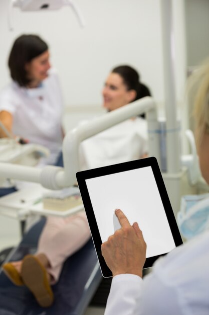 Woman using a digital tablet